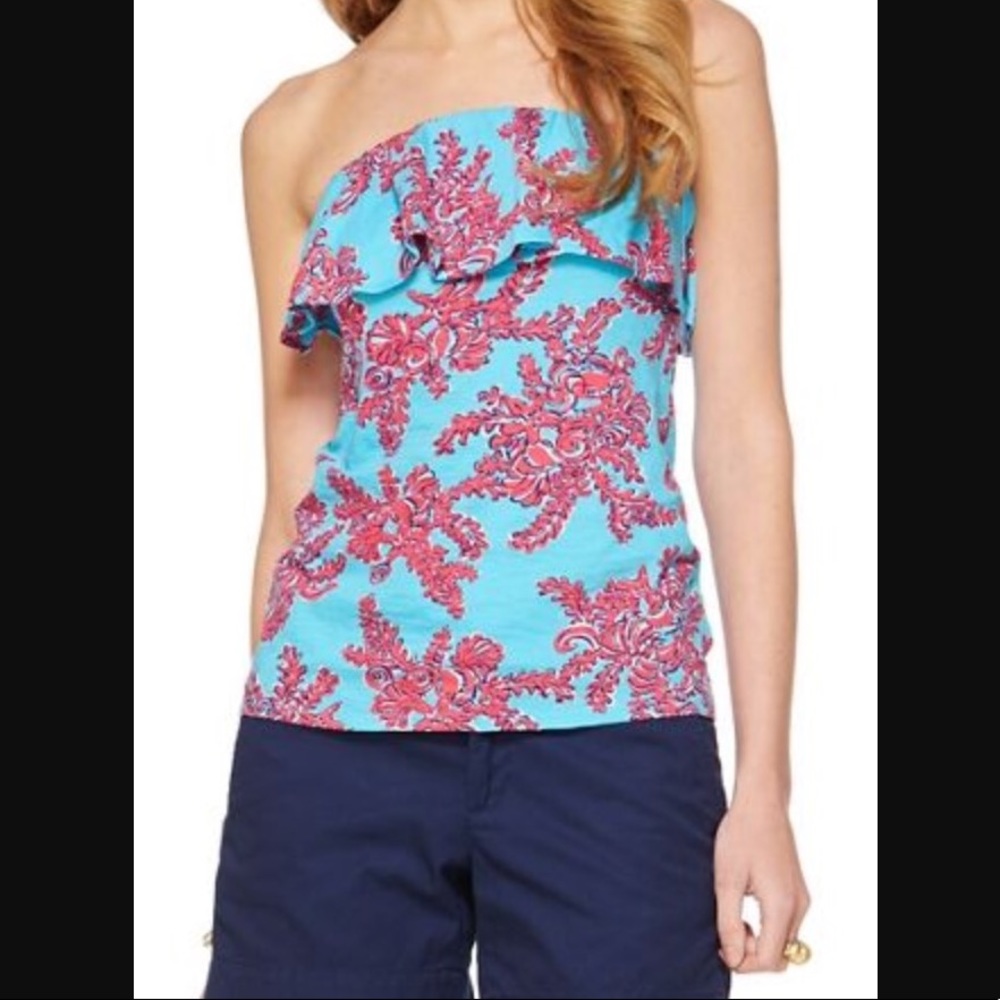 Lilly Pulitzer Rhode Island Reef Wiley Ruffle Top